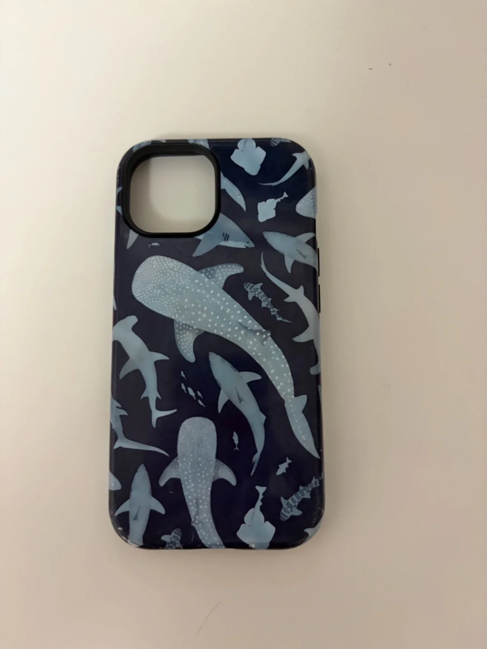 Phone Case with Blue Whale Shark Pattern For IPhone 15